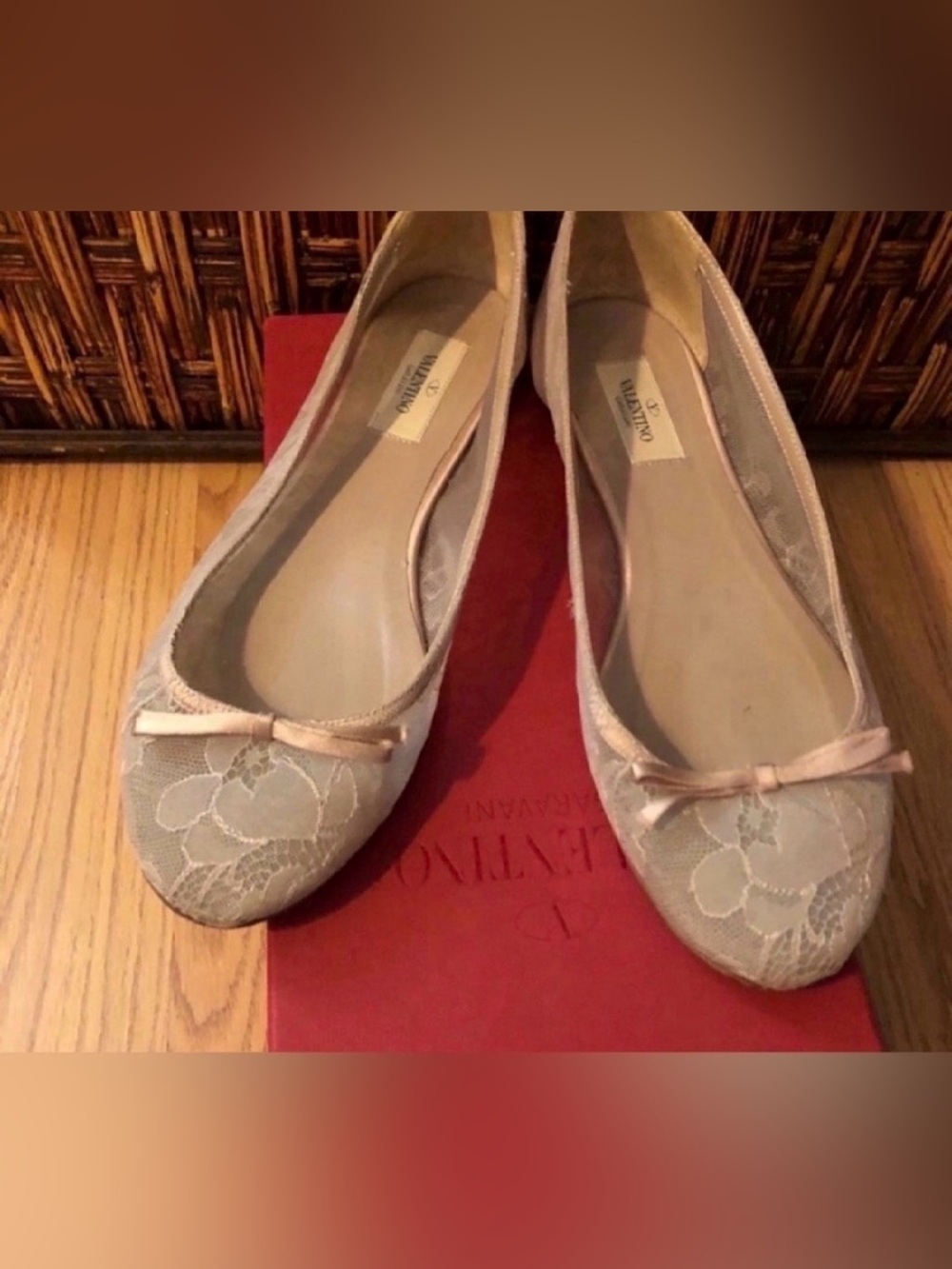 Valentino  Lace Bow Ballet Flats size 39